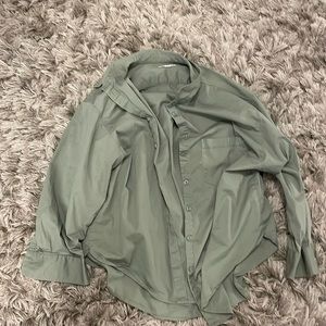Ava & Avi green button down shirt. 1x